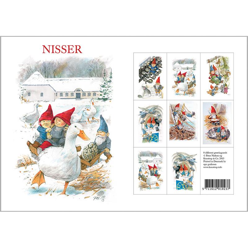 Gnomes Stationery Folder with Set of 8 Note Cards