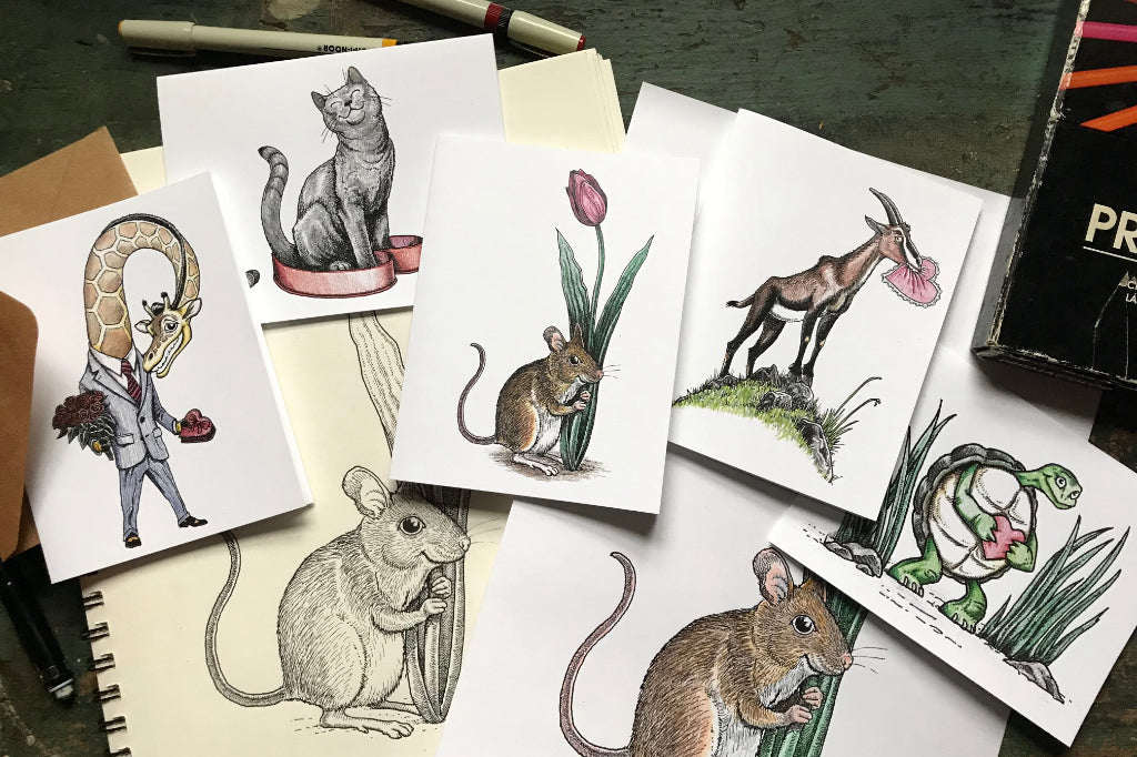 Zoolentines Valentine Greeting Cards - Set of 5