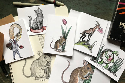 Zoolentines Valentine Greeting Cards - Set of 5